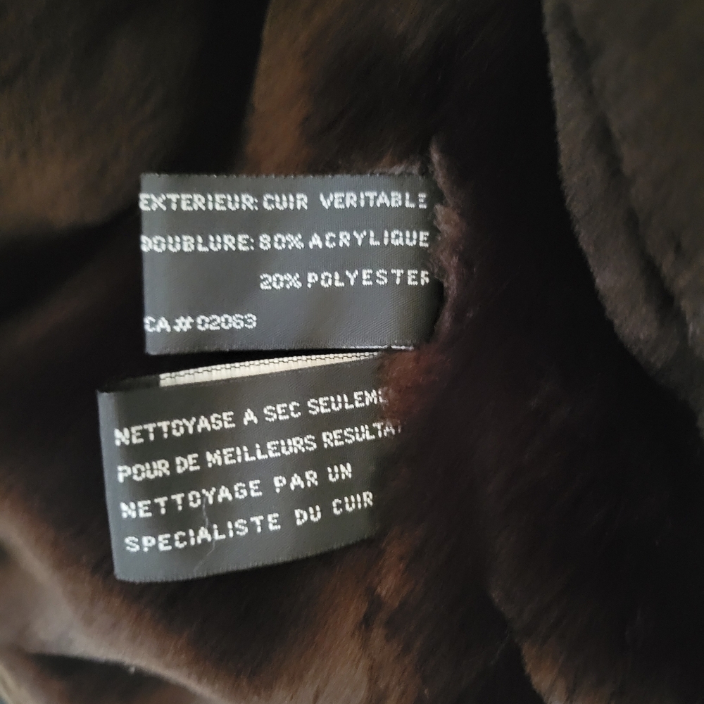 ***Authentic*** NWT Vintage BABY PHAT Brown Leather Fur-Trimmed Women's Jacket - Picture 10 of 12